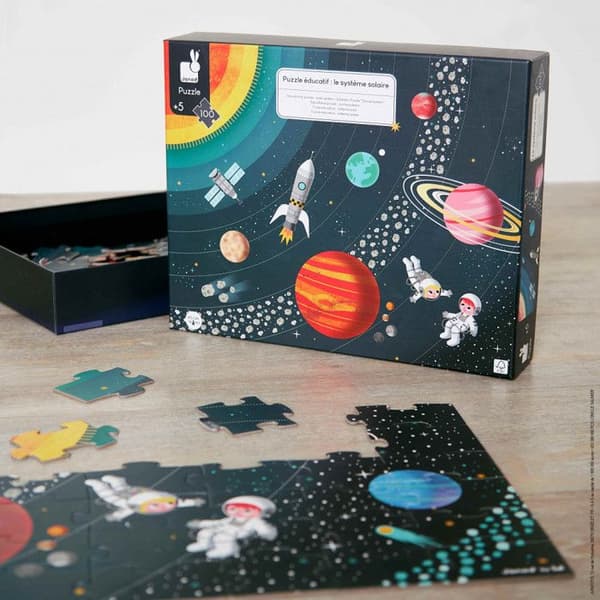Janod Solar System 100 bitars pussel - För barn från 5 år och uppåt