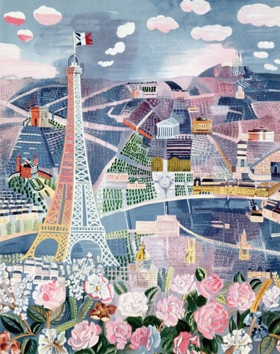 Michele Wilson Pussel - 24 bitars träpussel PARIS PÅ VÅREN - Flerfärgad