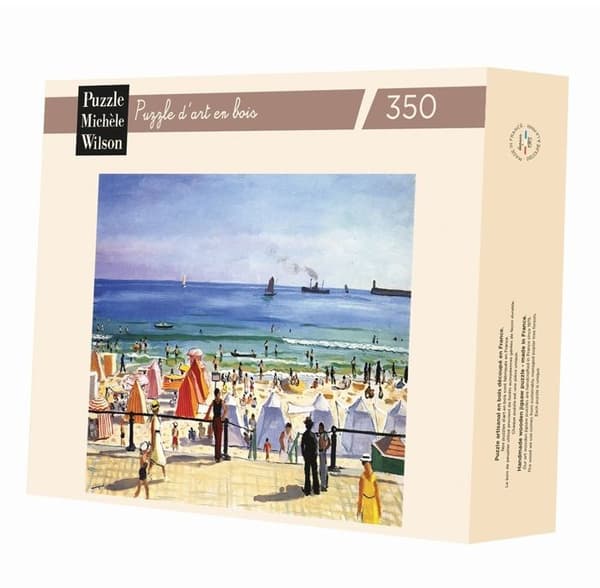 Träkonstpussel 350 bitar: Stranden i Sables d'Olonne, Albert Marquet aille Unik Unik färg