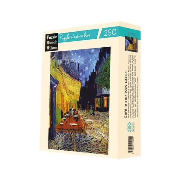 Handklippt träpussel - Van Gogh: Kaffe på kvällen - 250 bitar - MICHELE WILSON PUSSEL