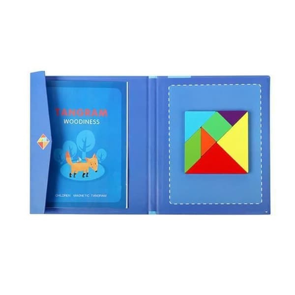 Barn Trä Magnetisk Tangram Pussel Resespel Utbildningsbok Barnleksaker zly 4233 Jeffrey