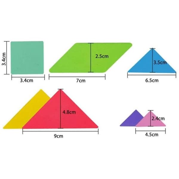 Pedagogisk leksak - LX - 96 Magnetic Tangram Pussel - Resor och kartor - Grön - Blandat