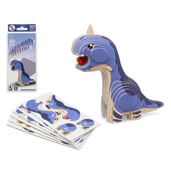 Tanystropheus Dinosaur DIY 3D-pussel att montera - lärorikt och roligt spel för barn från 5 år och uppåt