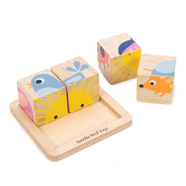 Junior tränyckelpigsblockpussel - ömma leksaker - Mindre än 100 bitar - Djur
