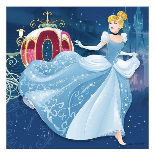 Pussel 49 bitar 3 pussel - Disney Princess