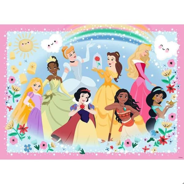 Pussel 100 XXL-bitar: Glitter Collection: Disney Princesses: Stark, vacker och modig Unik färg