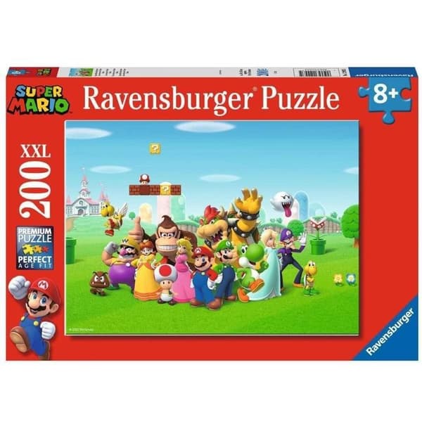 Ravensburger-SUPER MARIO-200 bitar XXL-pussel - Super Mario-äventyren-4005556129935-Åldrar från 8 år och uppåt