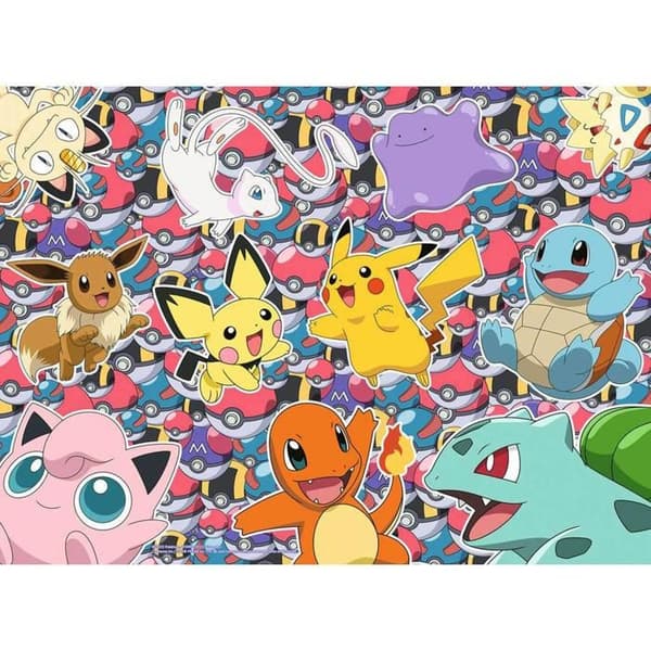 100 bitars XXL-pussel: Pokémon: Redo för strid! Unik färg