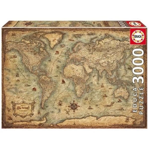 PLANISPHERE Pussel - 3000 bitar - EDUCA varumärke - Resor och kartor
