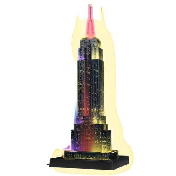 3D Empire State Building upplyst pussel - Ravensburger - 216 bitar - Färglysdioder - från 10 år och uppåt