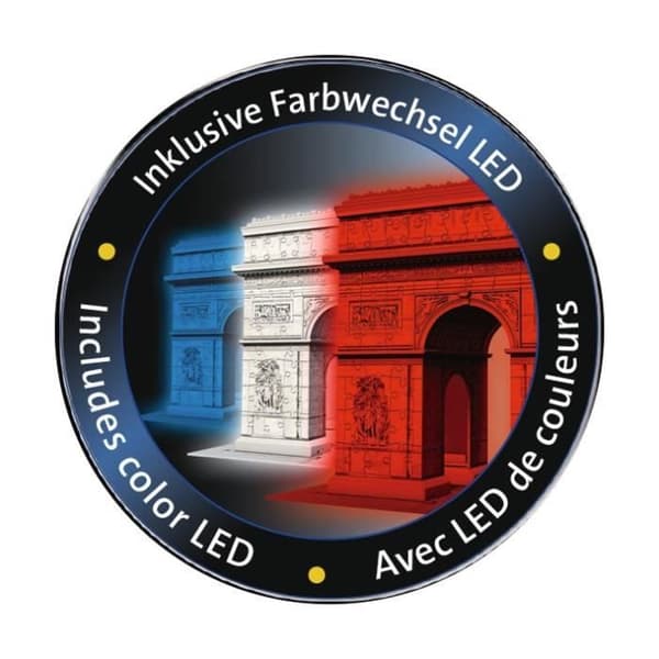 3D-upplyst Triumfbåge-pussel - Ravensburger - 216 bitar - utan lim - med färg LEDS - Barn 8 år gammal