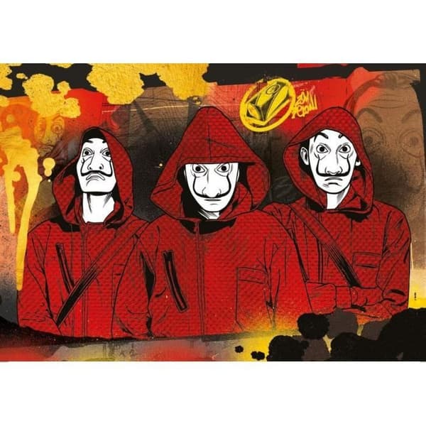 La Casa de Papel Pussel - Clementoni - 250 bitar - För barn från 12 år och uppåt - Tecknad film och serietema