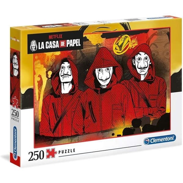 La Casa de Papel Pussel - Clementoni - 250 bitar - För barn från 12 år och uppåt - Tecknad film och serietema