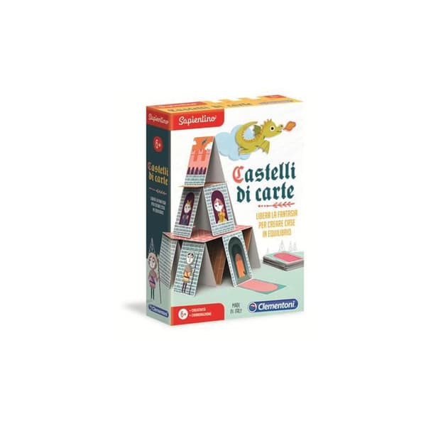 Pedagogiskt spel - CLEMENTONI - SAPIENTINO LÄRANDEKÄNSLAN - Korthus - 80 bitar - Flerfärgad