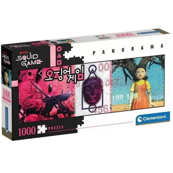 1000 bitar Panorama Puzzle: Squid Game Unique Color