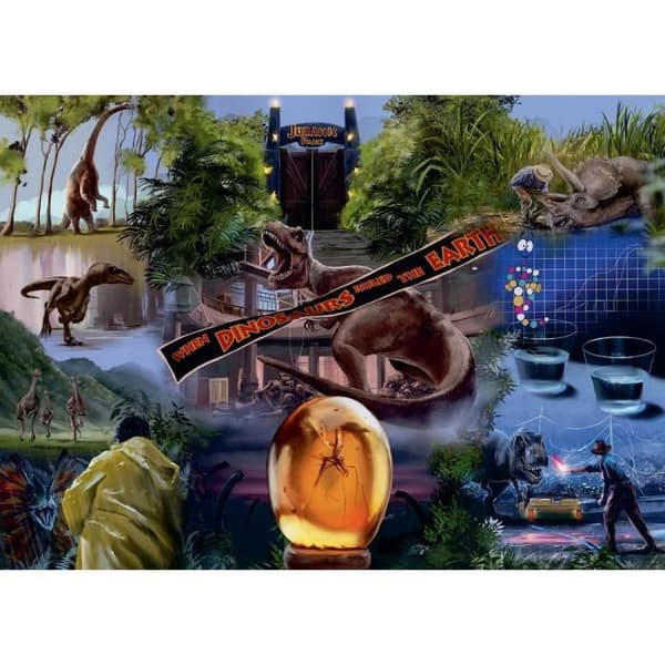 Ravensburger - 1000 bitars pussel - Jurassic Park - Bio och reklam - Flerfärgad - 14 år