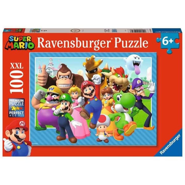 100 bitar XXL-pussel - RAVENSBURGER - Super Mario - Tecknade serier och serier - Barn - 6 år