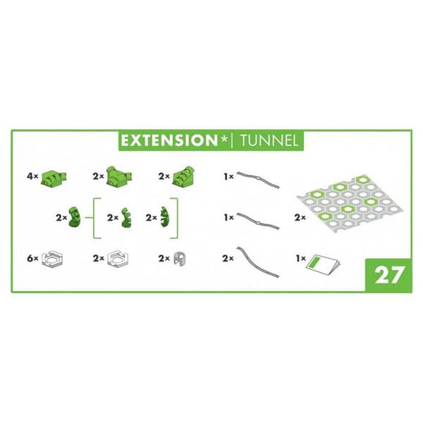 GraviTrax - RAVENSBURGER - Tunnlar utvidgningsset 18 delar - Kreativ kulbana
