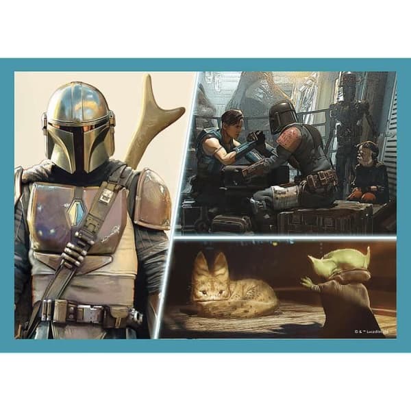 Star Wars Mandalorian-pussel - TREFL - 4 pussel med 35 till 70 element - För barn från 4 år