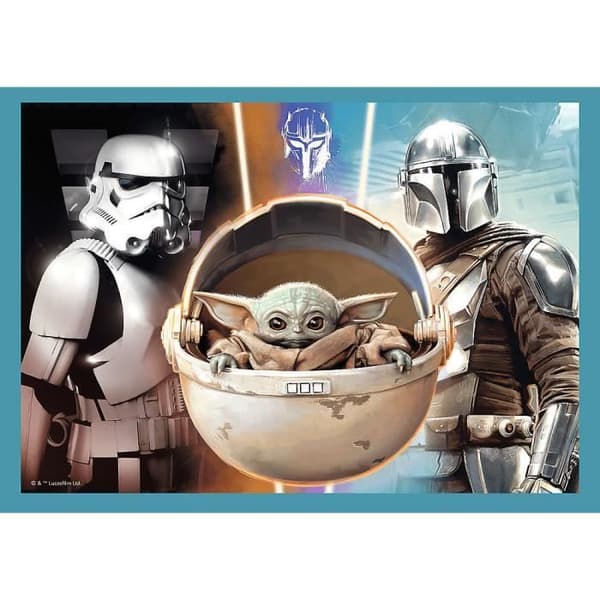 Star Wars Mandalorian-pussel - TREFL - 4 pussel med 35 till 70 element - För barn från 4 år