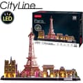 Miniatyrbild 1 av 4: 3D-upplyst pussel av staden Paris - XTREM RAIDERS - City Line Paris LED - Barn - 115 bitar