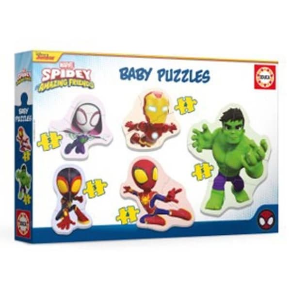 Spidey pussel för bebisar - EDUCA - Set med 5 pussel - 3 till 5 bitar