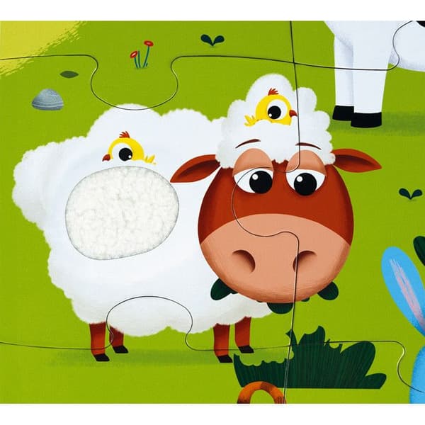 JANOD Farm Taktil Pussel - 20 st - från 2 år och uppåt