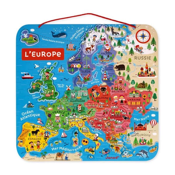 pussel karta europa magnetisk