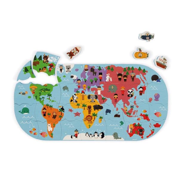 World Bath Puzzle - JANOD - 28 bitar - Original badleksak