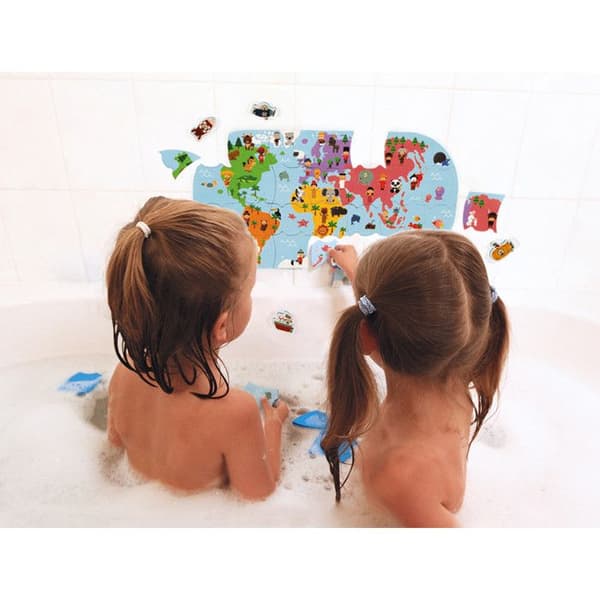 World Bath Puzzle - JANOD - 28 bitar - Original badleksak