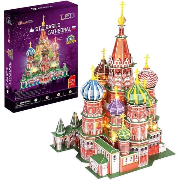 3D-pussel - San Basilio - Arkitektur och monument - WORLDBRANDS - 224 bitar - 240 minuter - LED