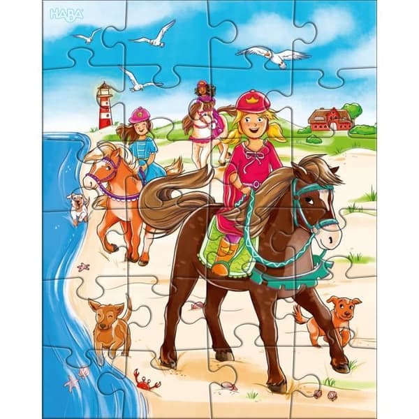 Horse Friends Pussel 24 bitar - HABA - Vit - Barn - Blandat