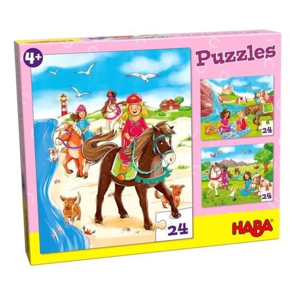 Horse Friends Pussel 24 bitar - HABA - Vit - Barn - Blandat