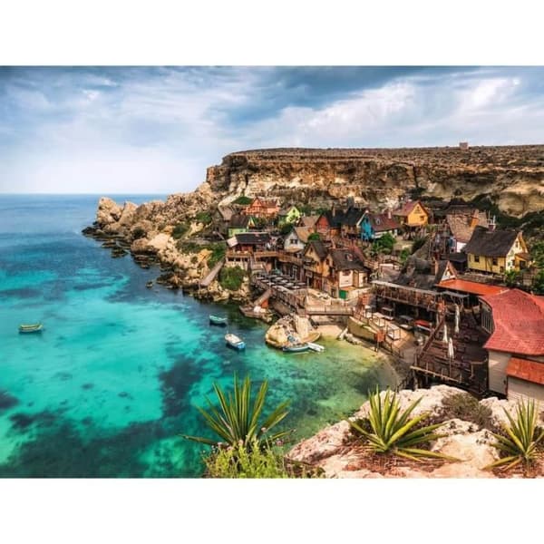 1500 pusselbitar - Ravensburger - Popeye Village Malta - Flerfärgad - Vuxen - 2 års garanti