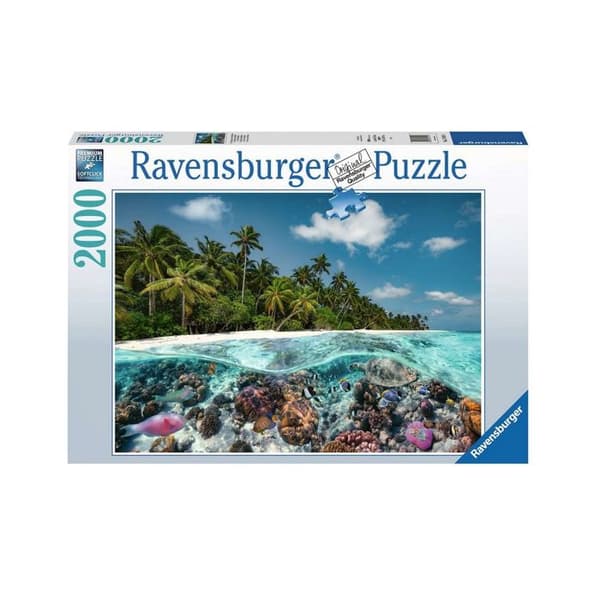 2000 bitars pussel - Ravensburger - Dykning på Maldiverna - Flerfärgad - Vuxen - Vit