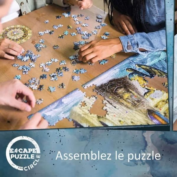 Pussel - RAVENSBURGER - Escape The Circle - Arkitektur och monument - 919 bitar - Vit
