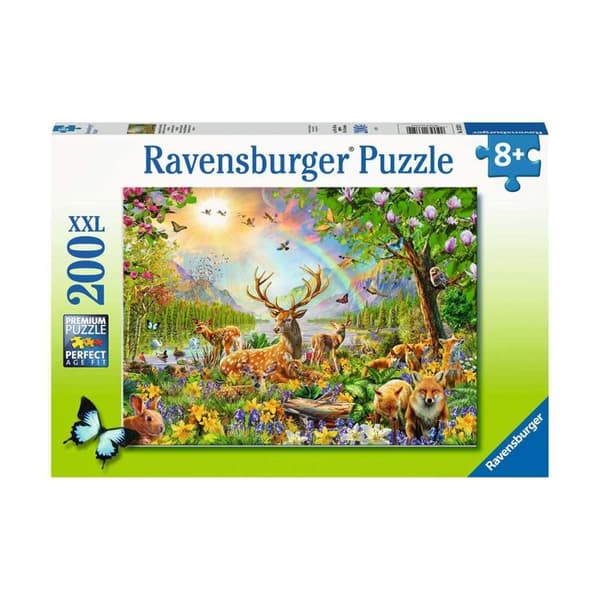 200 bitar XXL-pussel - Ravensburger - Familj av rådjur och andra djur - Djurtema