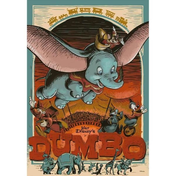 300 bitars pussel Disney 100 Years Dumbo - Ravensburger - Mått 27x39 cm - Från 8 år - Flerfärgad