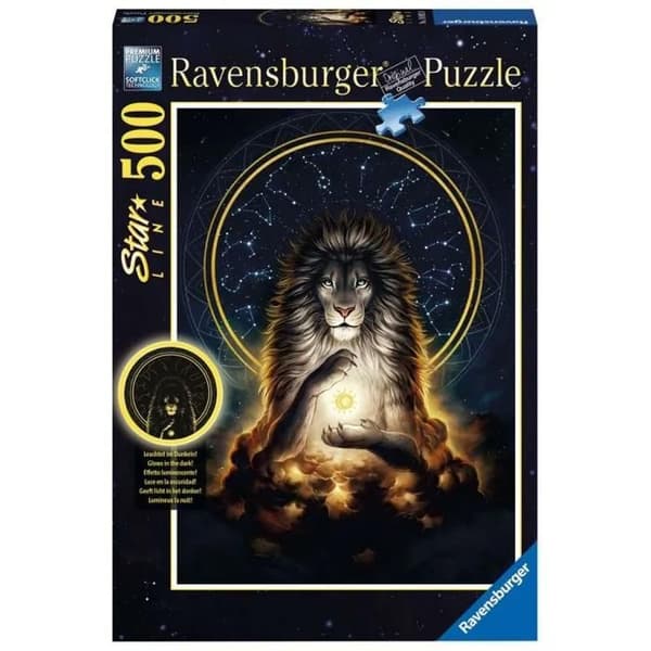 500 bitars fosforescerande pussel - Ravensburger - Strålande lejon - Djur - Vuxen - Inomhus