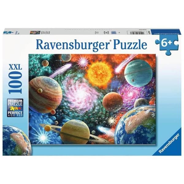 100 bitar XXL-pussel - Ravensburger - Stjärnor och planeter - Vetenskap och rymden - För barn från 6 år och uppåt