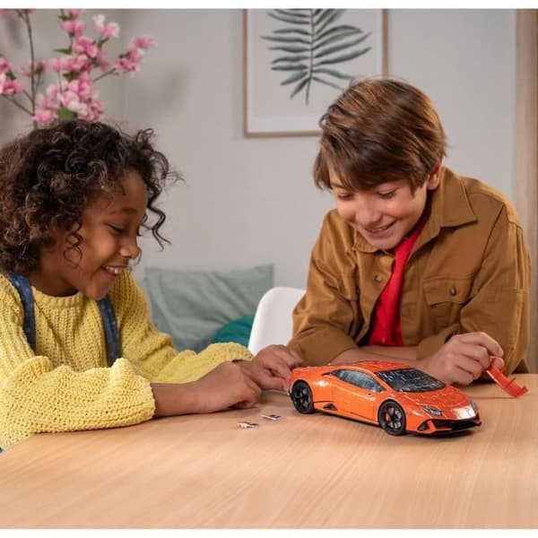 3D-pussel - RAVENSBURGER - Lamborghini Huracán EVO - Gul och svart - Från 8 år - Fordon och maskiner