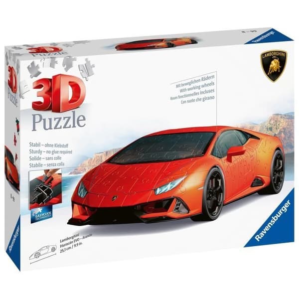 Lamborghini Huracán EVO Edition orange 3D-pussel - Fordon och maskiner - 108 bitar