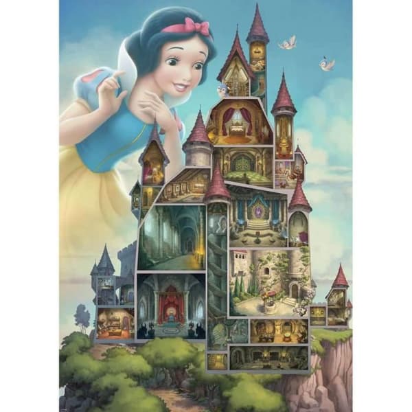 1000 bitars pussel: Snövit (Disney Princess Castle Collection) Unik färg