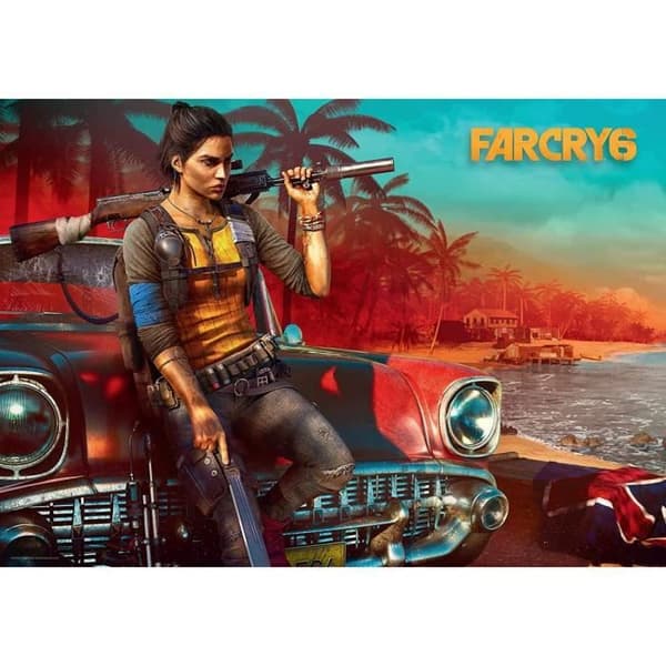 1000 bitars pussel - Ubisoft - Far Cry 6 - Dani - Affisch ingår - Bomullsväska