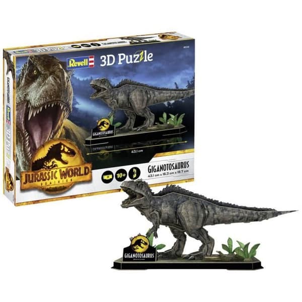 3D-pussel - REVELL - Jurassic World Dominion - Giganotosaurus - Fantasy - Mindre än 100 bitar