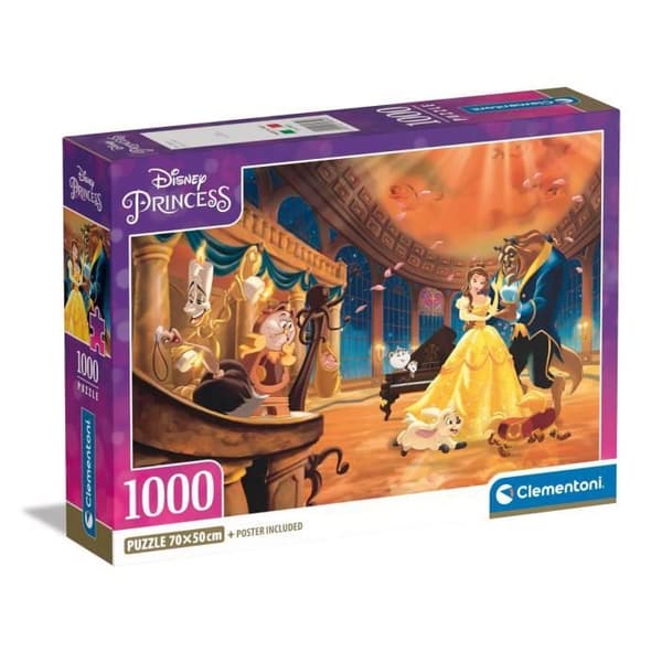 1000 bitars pussel - CLEMENTONI - Skönheten och Odjuret - Disneyprinsessor - Tecknade serier och serier - För barn