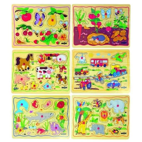 Woody Woody inlagt pussel 6 assorterad 90252