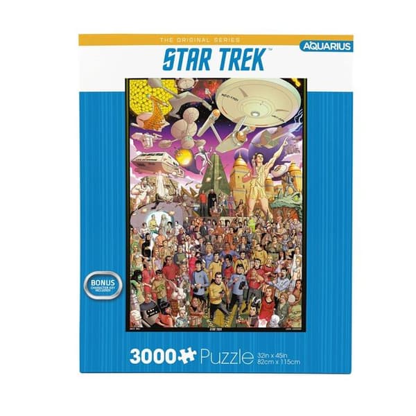 Aquarius Star Trek Puzzle (3000 bitars pussel) - Officiellt licensierade Star Trek-varor och samlarföremål - bländfritt - Preci