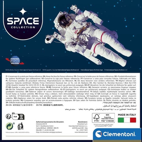 Pussel Clementoni - 80506 - NASA Nasa-1000 bitar-vuxen pussel, tillverkad i Italien, , Flerfärgad