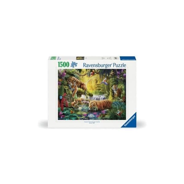 Ravensburger 1500 bitars pussel Tigers vid sjön